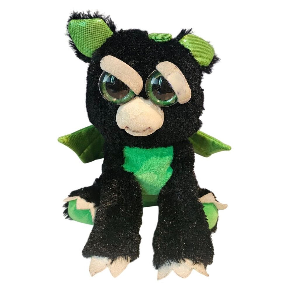 Feisty Pets Fabio Flamefart Dragon Plush Gamestop Black Green 2017 READ DESCRIPT